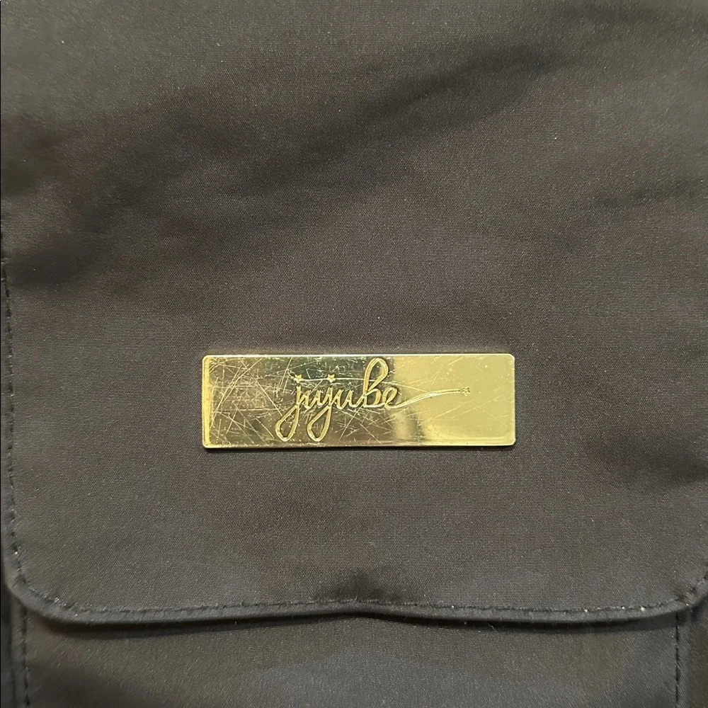 Jujube Backpack Diaper Bag Black & Gold‎ with 2 pouches